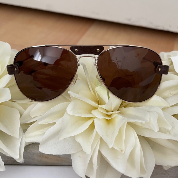 Chloe brown aviator sunglasses main image 4